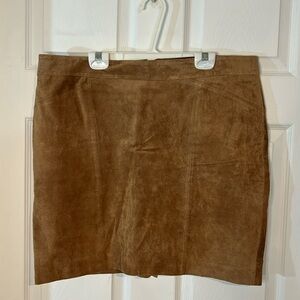 Ladies size L-XL Brown Suede Skirt